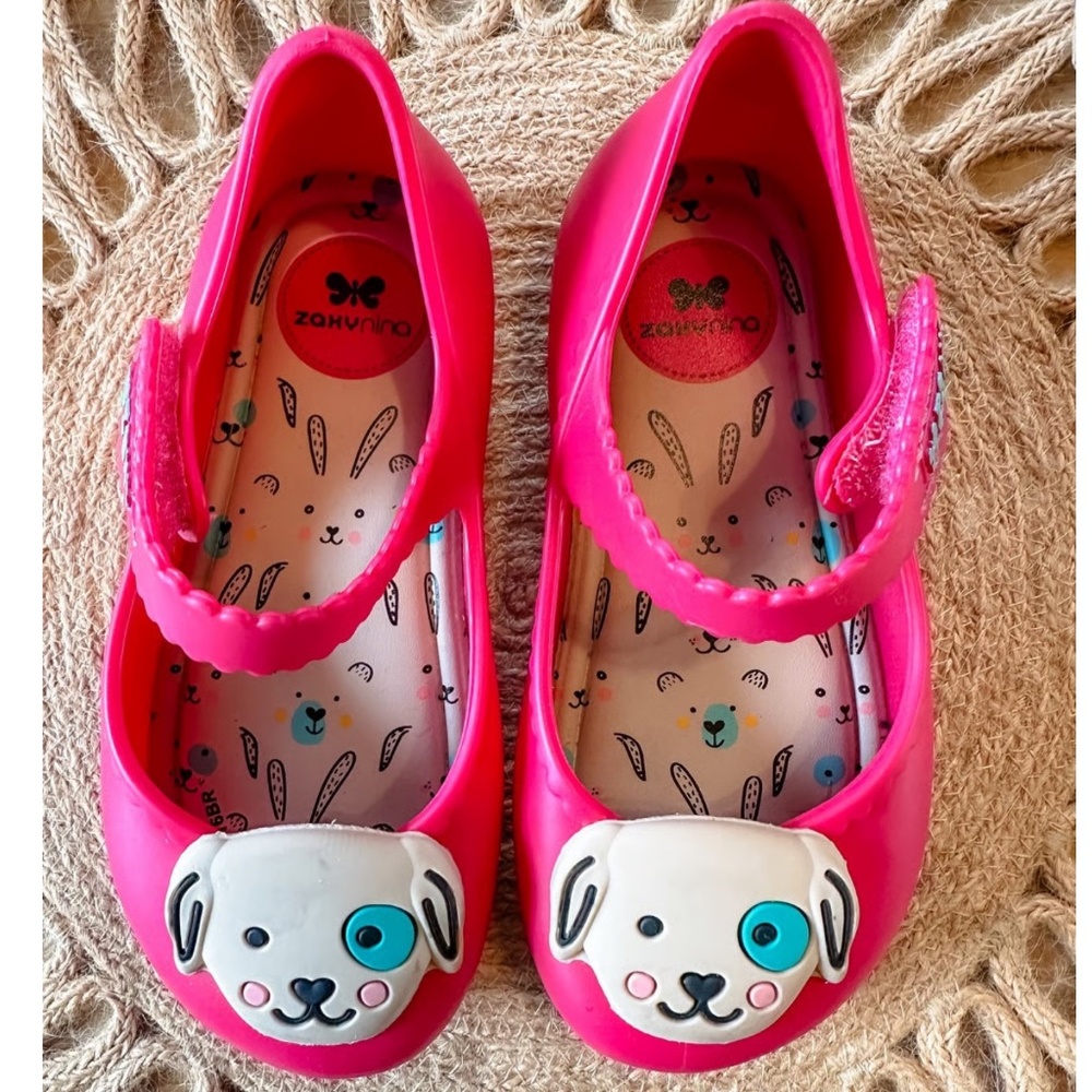 Girls puppy Mary Jane Flats sz 7 toddler